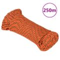 vidaXL Lodné lano oranžové 3 mm 250 m polypropylén