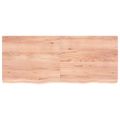 vidaXL Stolová doska bledohnedá 120x50x(2-6) cm ošetrený masívny dub