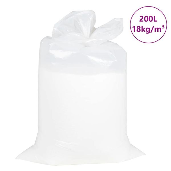 vidaXL Výplň do sedacích vakov EPS 200 L Biela 18 kg/m³