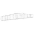 vidaXL Oblúkový gabionový kôš 4 ks 400x50x40/60 cm pozinkované železo