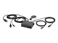 Diaľkové tlačidlo/prepínanie klávesovou skratkou (C2-H46-UAC-CBL-KVM) - KVM/audio/USB prepínač - kompaktný - 2 x KVM/audio/USB - 1 lokálny používateľ - desktop