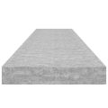 vidaXL Plávajúce nástenné police 2 ks betónovosivé 120x23,5x3,8 cm MDF