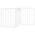 vidaXL Brána pre psa skladacia 3 panely biela 150 cm topoľové drevo