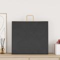 vidaXL Papierové tašky 250 ks s rúčkami, čierna, 54x15x49 cm