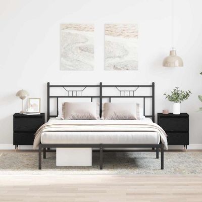 vidaXL Nočný stolík 2 pcs Čierny dub 40 x 35 x 50 cm Kompozitné drevo