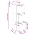 vidaXL Servírovacia skriňa so zásuvkou Biela 35 x 32 x 99,5 cm