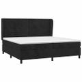 vidaXL Posteľný rám boxspring s matracom čierny 200x200 cm zamat