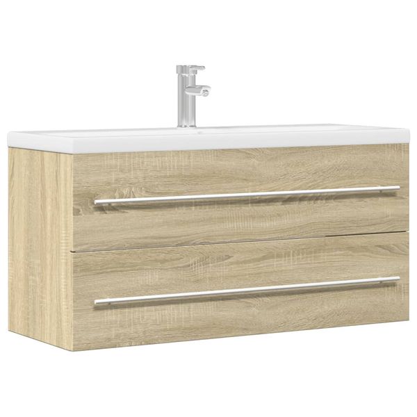 vidaXL Skrinka pod umývadlo, dub sonoma 100x38,5x48cm kompozitné drevo