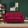 vidaXL Sofa s úložným priestorom Víno červené 172 x 78 x 87 cm