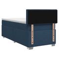 vidaXL Posteľ s boxspringom a matracom a LED Modrá 100 x 200 cm Látka