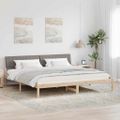 vidaXL Rám postele Hnedá a taupe 200 x 200 cm Borovicový masív