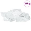 vidaXL Záhradné kamene Biela 12 cm Sklo