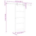 vidaXL Posuvné dvere ORKDAL 83 x 202 cm Borovicový masív Biela