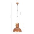vidaXL Industriálna závesná lampa 25 W medená mangovník 52 cm okrúhla E27