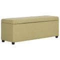 vidaXL Lavica s úložným priestorom 116 cm zelená polyester