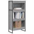 vidaXL Knižnica 60 x 30 x 121 cm Kompozitné drevo Sivý Sonoma