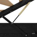 vidaXL Otomanový posteľný rám s úložiskom Čierny Dub 203 x 180 x 25 cm