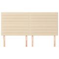 vidaXL Čelo postele krémové 180x5x118/128 cm látkové