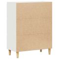 vidaXL Komoda biela 69,5x34x90 cm spracované drevo
