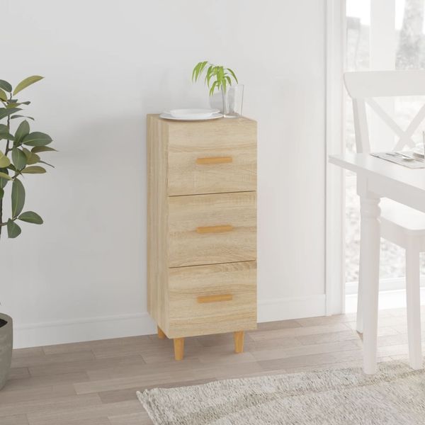 vidaXL Komoda dub sonoma 34,5x34x90 cm spracované drevo
