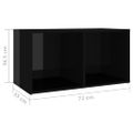vidaXL TV skrinky 2 ks lesklé čierne 72,5x35x36,5 cm drevotrieska