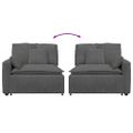 vidaXL Modulová opierka na ruky s vankúšmi, tmavosivá, 100 cm