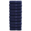 vidaXL Prémiové uteráky pre hostí SOLUND 10 ks, tmavomodré 30x50 cm, 600 g/m²