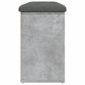 vidaXL Lavička na topánky betónovo sivá 102x32x50 cm kompozitné drevo