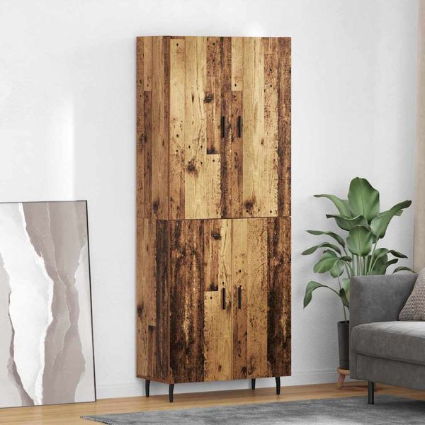 vidaXL Highboard 2 pcs Staré drevo Kompozitné drevo