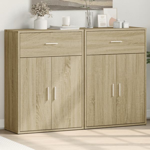 vidaXL Komody 2 ks dub sonoma 60x30x84 cm kompozitné drevo