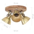 vidaXL Industriálna stropná lampa 25 W mosadzná 42x27 cm E27