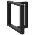 vidaXL Nohy konferenčného stolíka v tvare T, 2 ks, čierne, 50x25x(42-43) cm, oceľové
