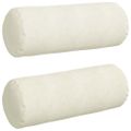 vidaXL Podložkové vankúše 2 pcs Krémová Ø 25 x 70 cm Kordúrová tkanina