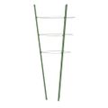 vidaXL Podpery pre záhradné rastliny s 3 krúžkami 5ks zelené 75cm oceľ