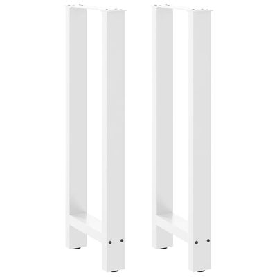 vidaXL Nohy barového stola, biele, 2 ks, 40 x (100-101) cm, oceľové