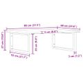 vidaXL Polica pod umývadlo, nástenná, oceľ a dubový masív