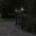 vidaXL Vonkajšia stojaca lampa zásuvka čierna 110cm nehrdzavejúca oceľ