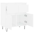 vidaXL Komoda biela 60x35x70 cm spracované drevo