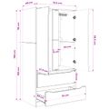 vidaXL Šatná skriňa Sonoma dub 79,5 x 49 x 156 cm Konštruované drevo