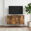 vidaXL Nástenná TV skrinka 59,5 x 41 x 30 cm Dymový dub