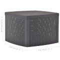 vidaXL Príručný stolík, farba mokka 54x54x36,5 cm, plast