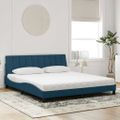 vidaXL Posteľ s matracom Hanko modrý 180x200 cm zamat