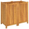 vidaXL Záhradný kvetináč s vložkou 84x42x75 cm, akáciový masív