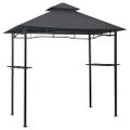 vidaXL Grilovací altánok 240x150x255 cm antracitový oceľový