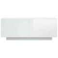 vidaXL TV skrinka lesklá biela 100x35x40 cm spracované drevo