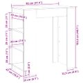 vidaXL Barový stôl a police dymový dub 95x47x103,5 cm kompozitné drevo