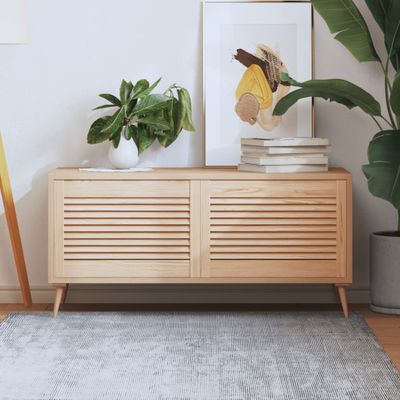 vidaXL Lamelové dvierka na skrinku 2 ks 39,5x59,4 cm, borovicový masív