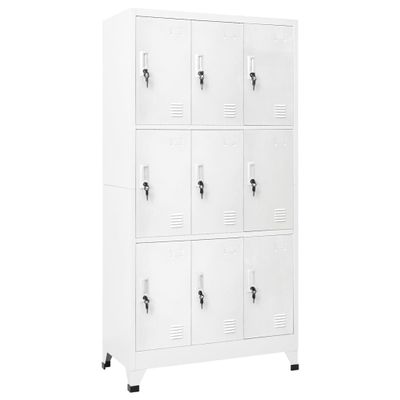 vidaXL Oceľová šatňová skrinka s 9 priehradkami, 90x45x180 cm, šedá