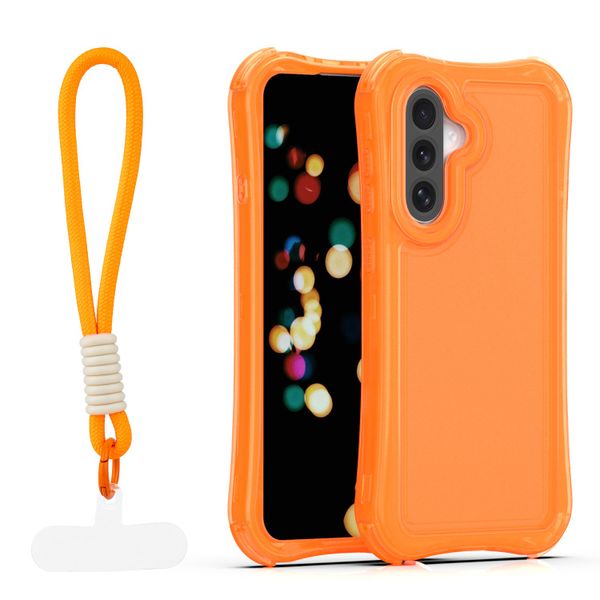 Puzdro Safepop s popruhom pre Samsung Galaxy A57 5G oranžové