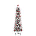 vidaXL Umelý vianočný stromček Biela 120 cm PVC, kov a plast